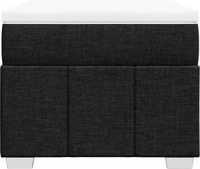 vidaXL Κρεβάτι Boxspring με Στρώμα Μαύρο 100 x 200 εκ. Υφασμάτινο
