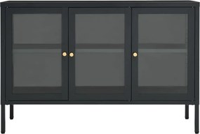 vidaXL Μπουφές Ανθρακί 105 x 35 x 70 εκ. από Ατσάλι και Γυαλί