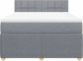 vidaXL Κρεβάτι Boxspring με Στρώμα Αν. Πράσινο 160x200εκ Υφασμάτινο