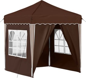 vidaXL Αυτοσχέδιο Μόρφωση 195 x 195 x 245 εκ. Καφέ Ύφασμα Όξφορντ
