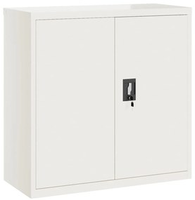 vidaXL Αρχειοθήκη Λευκή 90 x 40 x 130 εκ. από Ατσάλι