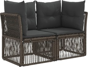 vidaXL Σετ Καναπέ Κήπου 8 pcs Γκρι συνθετικό ρατάν