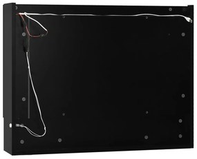 Καθρέφτης Μπάνιου με Ντουλάπι / LED Μαύρο 80 x 15 x 60 εκ. MDF - Μαύρο