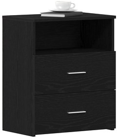 vidaXL Κομοδίνο Μαύρη δρυς 50 x 32 x 60 εκ. Επεξεργασμένο ξύλο