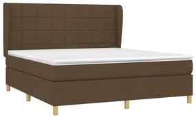 ΚΡΕΒΑΤΙ BOXSPRING ΜΕ ΣΤΡΩΜΑ ΣΚΟΥΡΟ ΚΑΦΕ 180X200 ΕΚ ΥΦΑΣΜΑΤΙΝΟ 3128544