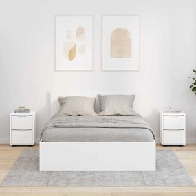 vidaXL Κομοδίνα 2 pcs Λευκό 30,5 x 30 x 43 εκ Επεξεργασμένο ξύλο