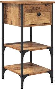 vidaXL Κομοδίνο 2 τμχ. Καφέ 33.5 x 36 x 70 εκ