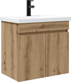 vidaXL Μονάδα μπάνιου με βρύση Artisan Δρυς 61 x 40 x 74,5 εκ.
