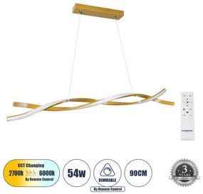MORALES 61278 Κρεμαστό Φωτιστικό Οροφής Design LED CCT 54W 6048lm 200° AC 220-240V-Εναλλαγή Φωτισμού μέσω Τηλεχειρι Globostar-61 61278