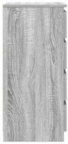 Συρταριέρα με Συρτάρια Γκρι Sonoma 37,5x35x99εκ. από Επεξ. Ξύλο - Γκρι