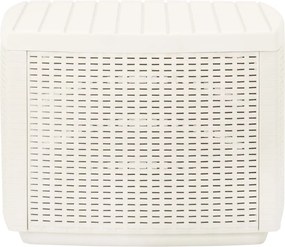 vidaXL Τραπέζι Κήπου Λευκό 53 x 53 x 40 εκ. Πλαστικό