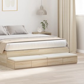 vidaXL Συρτάρια για κρεβάτι Σονομα Άλμα 135x36,5x16,5 εκ από επεξεργασμένο ξύλο