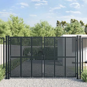 Πύλη Κήπου Ανθρακί 300 x 250 εκ. Ατσάλινη - Ανθρακί