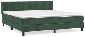 ΚΡΕΒΑΤΙ BOXSPRING ΜΕ ΣΤΡΩΜΑ ΣΚΟΥΡΟ ΠΡΑΣΙΝΟ 180X200ΕΚ. ΒΕΛΟΥΔΙΝΟ 3131096