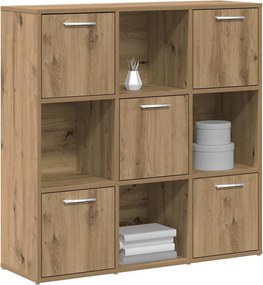 vidaXL Βιβλιοθήκη Τεχνίτης Δρυς 90x28x90 εκ. Επεξεργασμένο Ξύλο