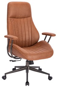 CLASS ΚΑΡΕΚΛΑ ΓΡΑΦΕΙΟΥ CAMEL GUNMETAL 71x64,5xH119,5cm - 25-0732