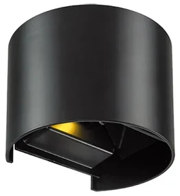 Απλίκα Round IP44 με ρυθμιζόμενη γωνία φωτισμού 6w Led 3000K Warm White 420 lm Μαύρο Αλουμίνιο Viokef Greg 4188701