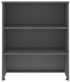 vidaXL Πάνω Μέρος Ντουλαπιού HAMAR Γκρι 85x35x100 εκ. Μασίφ Πεύκο