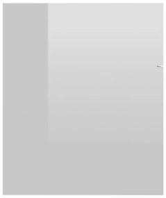 Σετ Επίπλων Μπάνιου 2 Τεμαχίων Γυαλιστερό Λευκό από Μοριοσανίδα - Λευκό