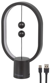 GloboStar® MAGNET 76544 Μοντέρνο Φωτιστικό Γραφείου Σκούρο Γκρι LED 15 Watt 1500lm DC 5V με Μαγνητικό Διακόπτη &amp; Καλώδιο Τροφοδοσίας USB Θερμό Λευκό 2700K