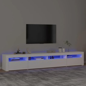 Έπιπλο Τηλεόρασης με LED Λευκό 240x35x40 εκ. - Λευκό