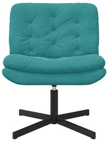 vidaXL Γυριστή Χαλαρωτική Καρέκλα Τιρκουάζ 63 x 75 x 76 εκ Βελούδο