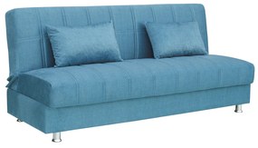 Καναπές Κρεβάτι Τριθέσιος LAURA Πετρόλ 190x75x80cm - Ύφασμα - 14210245