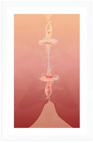 Αφίσα με πασπαρτού Χορός μπαλαρίνας - 20x30 white