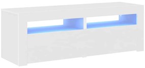 vidaXL Έπιπλο Τηλεόρασης με LED Λευκό 120x35x40 εκ.