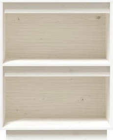 vidaXL Ντουλάπι Κονσόλα Λευκό 60 x 34 x 75 εκ. από Μασίφ Ξύλο Πεύκου