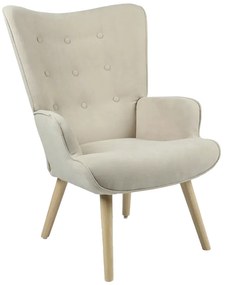 Intrahome Πολυθρόνα Fluffy Intrahome ύφασμα μπεζ-φυσικό πόδι 75x69x96εκ | SKU: INTRAPA-366111133