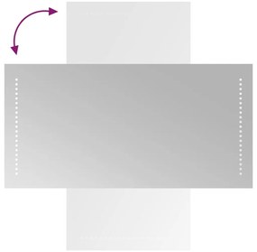 vidaXL Καθρέφτης Μπάνιου με LED 40x80 εκ.