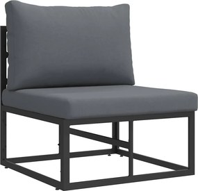 vidaXL Σετ Καναπέ Κήπου 4 pcs Μαύρο Μέταλλο