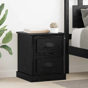 vidaXL Κομοδίνο Μαύρη δρυς 39 x 39 x 47.5 εκ Επεξεργασμένο ξύλο