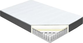 vidaXL Κρεβάτι Boxspring Σκούρο Γκρι 160 x 200 εκ. Υφασμάτινο