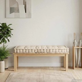 vidaXL Μαξιλάρα Δαπέδου / Παλέτας Μπεζ 120 x 80 x 10 εκ. Βαμβακερή