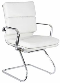 Καρέκλα γραφείου Mesa 364, Άσπρο, 92x55x63cm, 11 kg, Χωρίς ρόδες, Με μπράτσα | Epipla1.gr