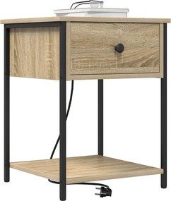 vidaXL Κομοδίνο Δρύς Sonoma 42 x 41 x 56 εκ. Επεξεργασμένο ξύλο