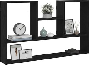 vidaXL Ράφι Τοίχου Μαύρη Δρυς 99 x 15 x 60 εκ. από Τεχνητό Ξύλο