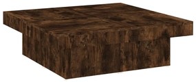 vidaXL Τραπεζάκι Σαλονιού Καπνιστή Δρυς 90x90x28 εκ. Επεξεργασμ. Ξύλο