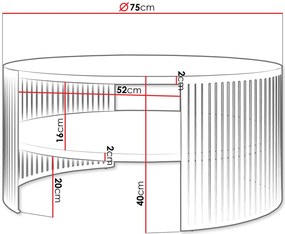 Τραπεζάκι σαλονιού Fikoli-Mauro Marmaro