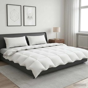 vidaXL Σετ πάπλωμα 90% χήνας FULDA 3 τμχ. 200 x 200 cm Χειμώνας Λευκό