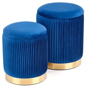 MONTY set of two stools: color: dark blue DIOMMI V-CH-MONTY-PUFA-GRANATOWY