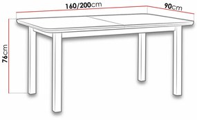 Τραπέζι Victorville 118, Καρυδί, 76x90x160cm, 43 kg, Επιμήκυνση, Φυσικό ξύλο καπλαμά, Ξύλο, Μερικώς συναρμολογημένο, Ξύλο: Οξιά | Epipla1.gr
