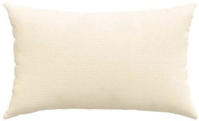 vidaXL Μαξιλάρι Καναπέ 2 pcs Κρεμ 50 x 30 cm Υφασμάτινο Κορντουρά