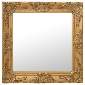 Καθρέφτης Τοίχου με Μπαρόκ Στιλ Χρυσός 50 x 50 εκ.