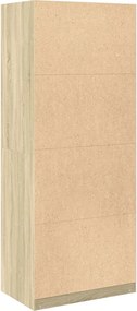 vidaXL Ντουλάπα Χρώμα Sonoma Δρυς 80x50x200 εκ. από Επεξ. Ξύλο