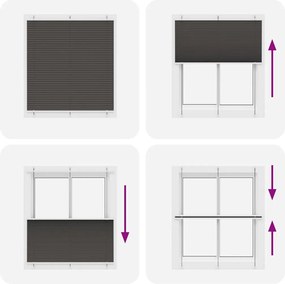 vidaXL Πλισέ περσίδα Μαύρο 115x150 cm Πλάτος υφάσματος 114,4 cm