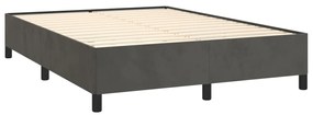 ΚΡΕΒΑΤΙ BOXSPRING ΜΕ ΣΤΡΩΜΑ ΣΚΟΥΡΟ ΓΚΡΙ 140X200 ΕΚ. ΒΕΛΟΥΔΙΝΟ 3132742