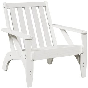 vidaXL Καρέκλα κήπου Adirondack Λευκό 75x77x77 cm Στερεό ξύλο πεύκο